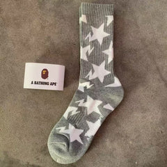 Bathing Ape Bape Socks ape head socks men and women medium tube towel bottom outdoor actual combat elite training sports basketball socks