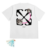 OFF WHITE T SHITRS High-quality 100% pure cotton streetwear