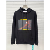Off White hoodie oil painting series arrow pattern hooded
