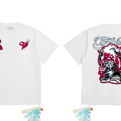 OFF WHITE T SHITRS High-quality 100% pure cotton streetwear