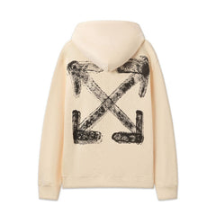 Off White hoodie stereoscopic sketch arrow pattern pullover hooded