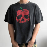 Unisex Vintage T Shirts CHOOOSELF 26SS I Am A Dangerous Temptation Limited Edition ¨C Heavyweight, Washed, Distressed Streetwear T-Shirt (Boxy/Cropped Punk Style)