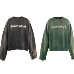 Saint Michael Printed Cotton Sweatshirt