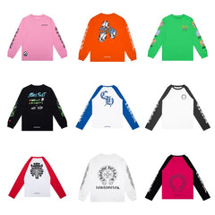 CHH Heart Long Sleeve Shirt Unisex Fashion Loose Long Sleeve Shirt