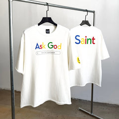 Unisex Vintage T Shirts Saint x CPFM x Choooself three-way collaboration: Be Your Own Saint limited edition. Features authentic-spec, heavy-duty 320g fabric (retaining its weight after washing) and vintage-style single-stitch construction with hem-