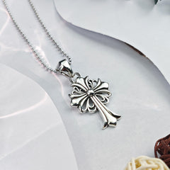 Chrome Hearts Necklace Cross Vintage Pendant Versatile for Men and Women