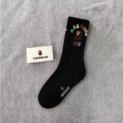Bathing Ape Bape Socks ape head socks men and women medium tube towel bottom outdoor actual combat elite training sports basketball socks