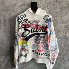 Saint Michael hoodie with printed design - fashionable