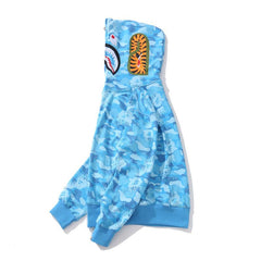 Bathing Ape Bape Hoodie Blue Jellyfish Ghost Fire Camouflage Shark Sweater Hooded Coat Casual Fashion Brand Zip Hoodie