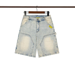 COUGH SYRUP Denim shorts Washable Rhinestones