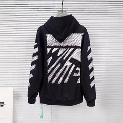 Off White hoodie sketch arrow pattern hooded