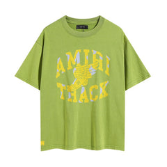 Amiri T Shirts Washed Series Golden Foot