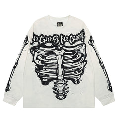 HS Long Sleeve Shirts Hip-hop loose oversize