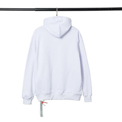 Off White hoodie New volcanic eruption personalized print casual loose hoodie