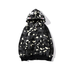 Bathing Ape Bape Hoodie Men's and Women's Luminous Spot Camouflage Sweater