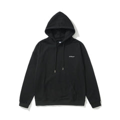 OW Graffiti Arrow Pattern Pullover Hooded Sweater