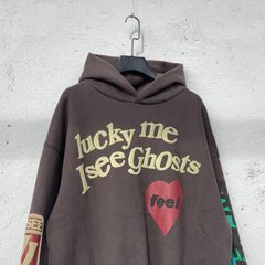 Unisex Vintage Hoodie CPFM x KIDS SEE GHOSTS Limited Edition ¨C Original brushed fabric with raised puff print.