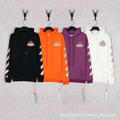 Off White hoodie Classic Arrow Strip Sleeve Hooded