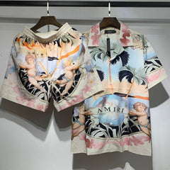 Amiri Shirt & Shorts Set – Stylish Resort Wear (Top and shorts sold separately)