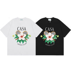 Casablanca T SHIRTS High-quality pure cotton streetwear