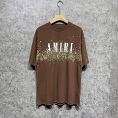 Amiri T Shirt Casual Hip Hop High Street round Neck Short Sleeve T-shirt