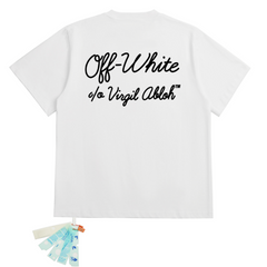 OFF WHITE T SHITRS High-quality 100% pure cotton streetwear