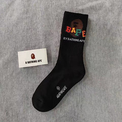 Bathing Ape Bape Socks ape head socks men and women medium tube towel bottom outdoor actual combat elite training sports basketball socks
