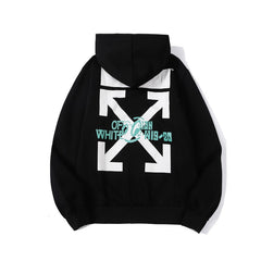 Off White hoodie speed bump landscape illustration fleece hooded