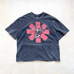 Unisex Vintage T Shirts Saint ¡Á Red Hot Chili Peppers Collaboration: Heavyweight 280g pure cotton fabric (post-wash weight), featuring vintage single-stitch and heaven-and-earth (blind stitch) construction, finished with a heavy enzyme-milled wash.