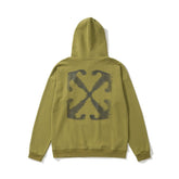 OW Graffiti Arrow Pattern Pullover Hooded Sweater