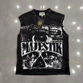 MAJESTIK T Shirts TANK TOP Loose fit 100% cotton