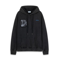 Off White hoodie pocket letter portrait pattern pullover