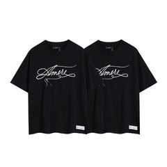 Amiri T Shirts Hand-drawn typeface