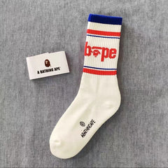 Bathing Ape Bape Socks ape head socks men and women medium tube towel bottom outdoor actual combat elite training sports basketball socks