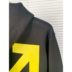 Off White hoodie oil painting series arrow pattern hooded