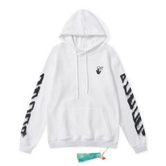 OFF Splash Ink Graffiti Pullover Hooded Sweater