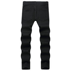 Mens Fashion Jeans Green glowing skull 5709#