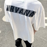 Unisex Vintage T Shirts Kurt Cobain Direct-to-Garment (DTG) Print ¨C High-Street Vintage Style, Heavyweight Fabric, Distressed Washed Finish