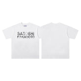 SATOSHI T Shirts High-quality pure cotton trendy unisex heavyweight loose fit fashionable and versatile
