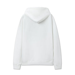 OW Butterfly Letter Print Pattern Pullover Hooded Sweater