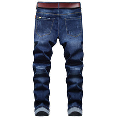 Mens Fashion Jeans Ripped D675#