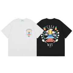 Casablanca T SHIRTS High-quality pure cotton streetwear