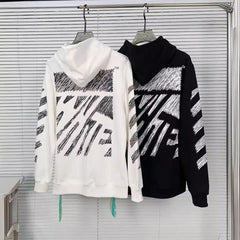 Off White hoodie sketch arrow pattern hooded
