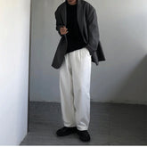 Men Jeans Oversize Loose Retro Casual Wide Leg Denim Pants