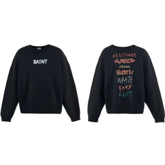 Saint Michael Printed Cotton Sweatshirt