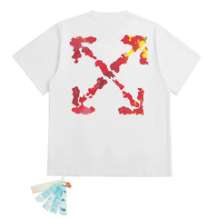 OFF WHITE T SHITRS High-quality 100% pure cotton streetwear