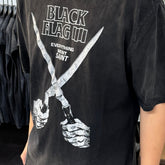 Unisex Vintage T Shirts Black Flag Short-Sleeve T-Shirt ¡ª featuring airbrushed graphics, hand-distressed detailing, and a vintage-style washed finish. Crafted from custom heavyweight, brushed fabric with a premium feel, and printed using high-qualit