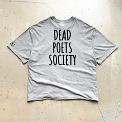 Unisex Vintage T Shirts *Dead Poets Society* Limited Collaboration: Heaven-and-Earth stitching (single-needle), special enzyme-milled vintage wash, and direct-to-garment white ink printing.