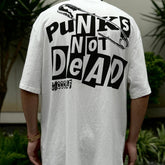 Unisex Vintage T Shirts Punk Lives Forever Limited Edition ¨C West Coast Street/Graffiti/Hip-Hop Style High-Street Short-Sleeve Tee; Heavyweight fabric with distressed wash finish; White ink direct-to-garment (DTG) print.
