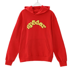 Sp5der Hoodie Cobweb Puff Print Pure Cotton